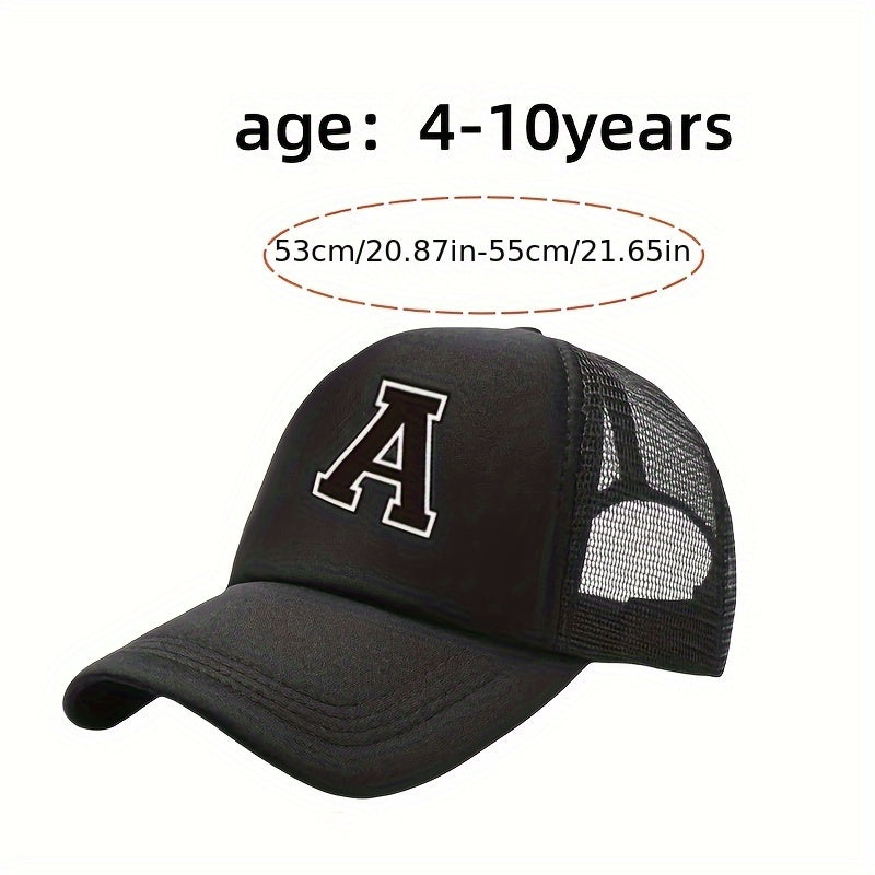 2pcs Youngsters' 26 Letter Print Truck Hat and Chest Bag Set, Fashionable Casual Sun Hat with Portable Storage Wallet, Suitable for Boys Girls Spring Summer Daily Outings, Perfect Back-to-School Season Gift