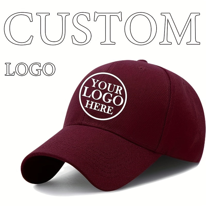 Customizable Baseball Cap - Adjustable, Lightweight Polyester Hat for Men & Women - Personalize with Text, Photos, or Logo - Available in Multiple Colors, Custom Baseball Cap, Without Battery