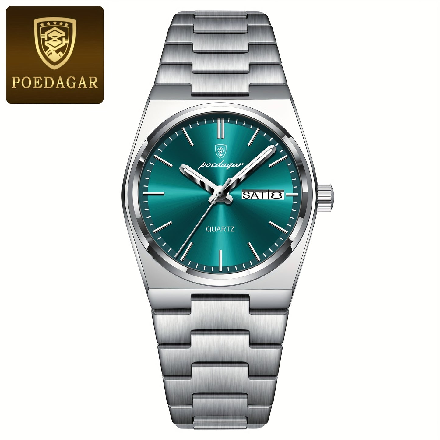 The 2025 Popular Luminous Calendar Stainless Steel Women'S Watch, a Trendy Korean Style Quartz Watch for Young People, Perfect for Casual Fashion.