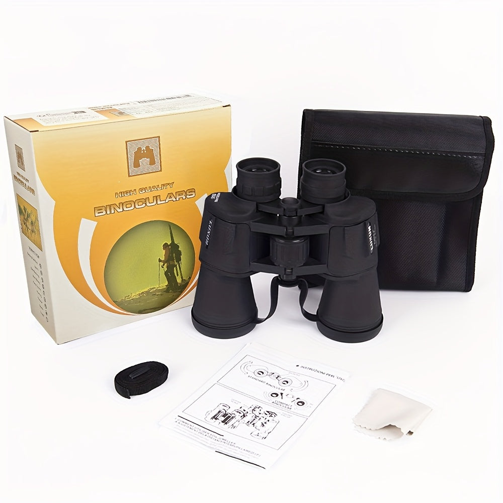 10X50 High Magnification Binoculars - Professional HD Optics for Concerts, Bird Watching, Sports Events & Hunting, Includes Portable Bag & Shoulder Strap, Durable Rubber Material, Compact Design for Easy Travel, Concerts, Bir