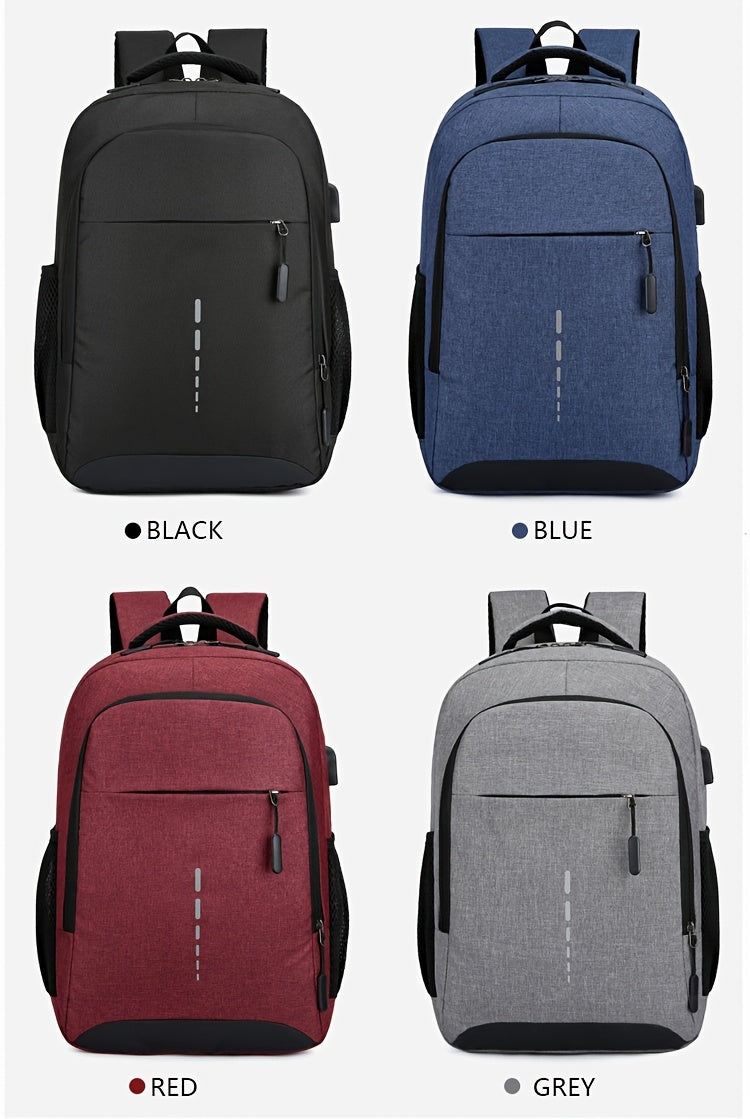 Large Capacity Reflective Oxford Cloth Backpack - Durable College & High School Student Bag with Adjustable Straps, Multiple Compartments, and Padded Laptop Area for Daily Commute & Business Use, Business Backpack | Sporty De