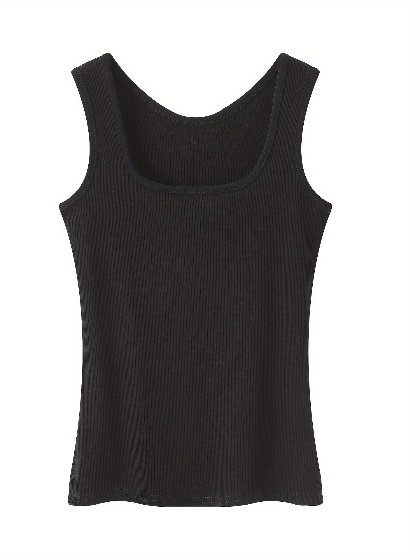 Solid Color Casual, U-neck, Wide Shoulder Vest, Women's Vest, Inner Wear, Versatile Outer Wear, Sleeveless Vest, Comfortable and Simple, Spring, Summer and Autumn Top, Can Be Worn in Winter, Christmas, Valentine's Day