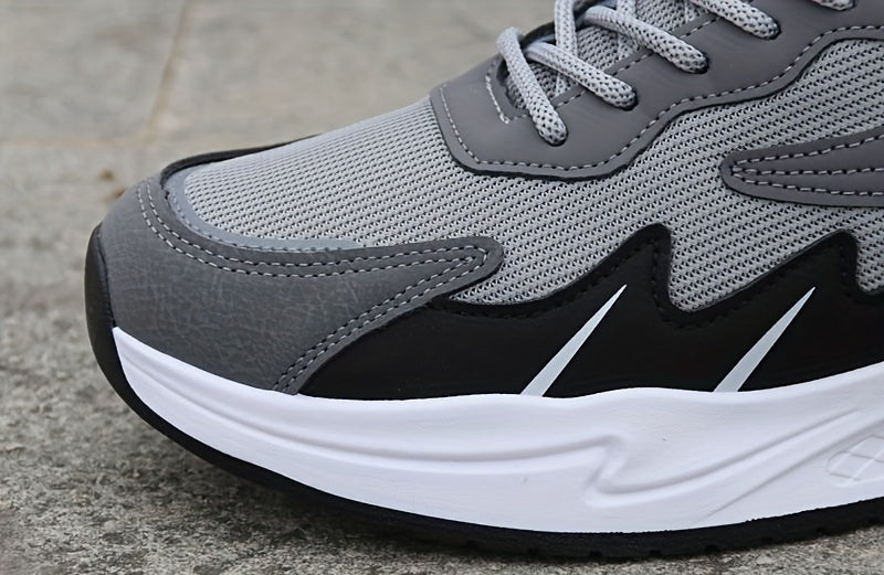 Men's breathable mesh sports shoes, lightweight flat heeled board shoes, Men's versatile casual shoes, soft soled comfortable and fashionable running travel shoes