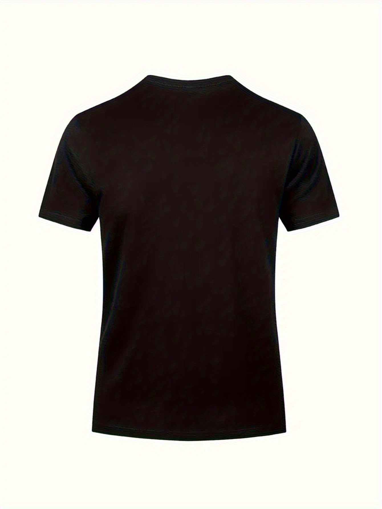 1pc Men's Spring Summer Casual Short Sleeve T-Shirt - Solid Black, Regular Fit Round Neck, Breathable Fabric for Gym, Outdoor & Casual Attire, Gym Shirts, Durable Casualwear, Smooth Texture