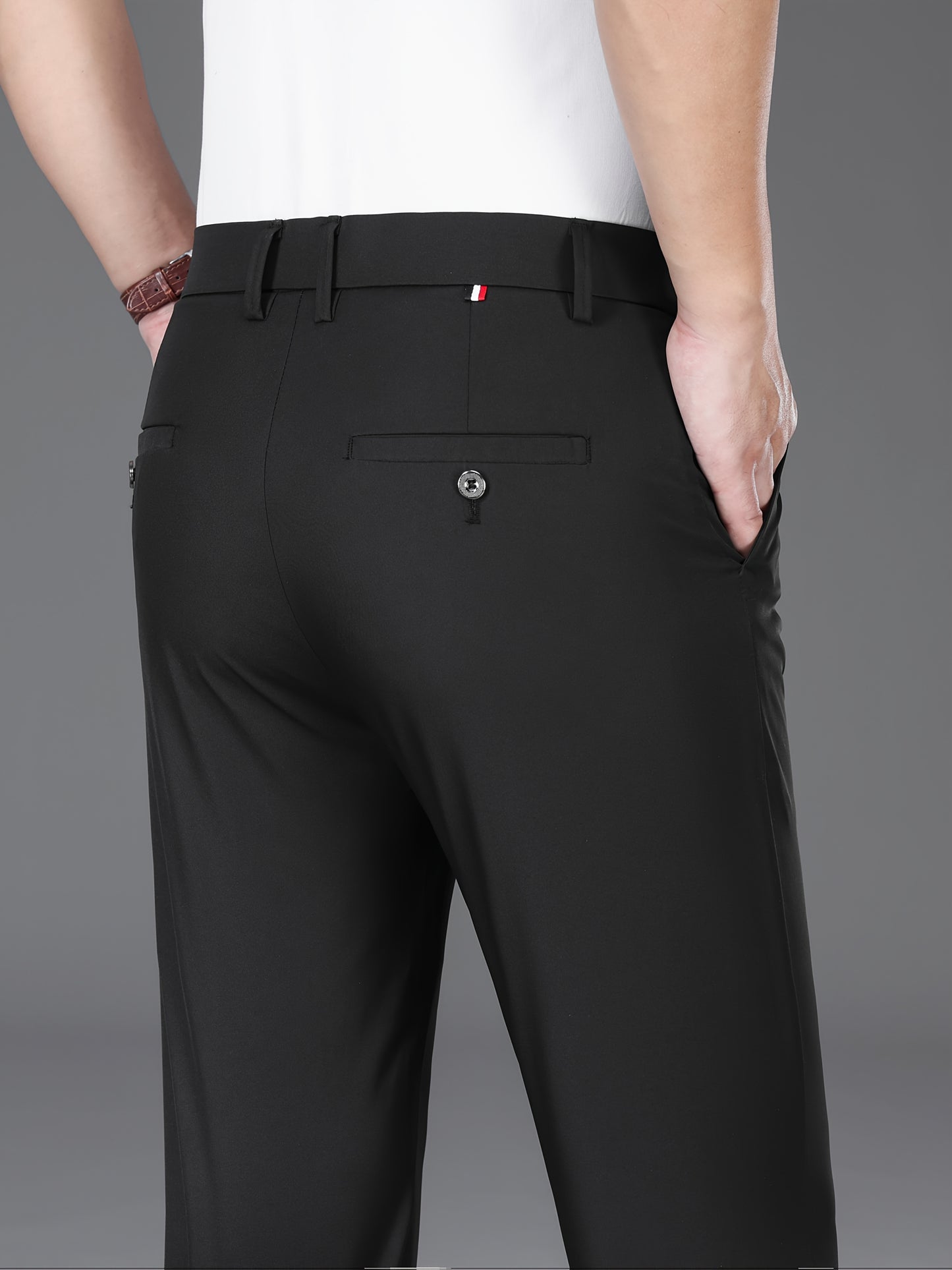 Men'S Business Casual Straight-Leg Pants for Summer