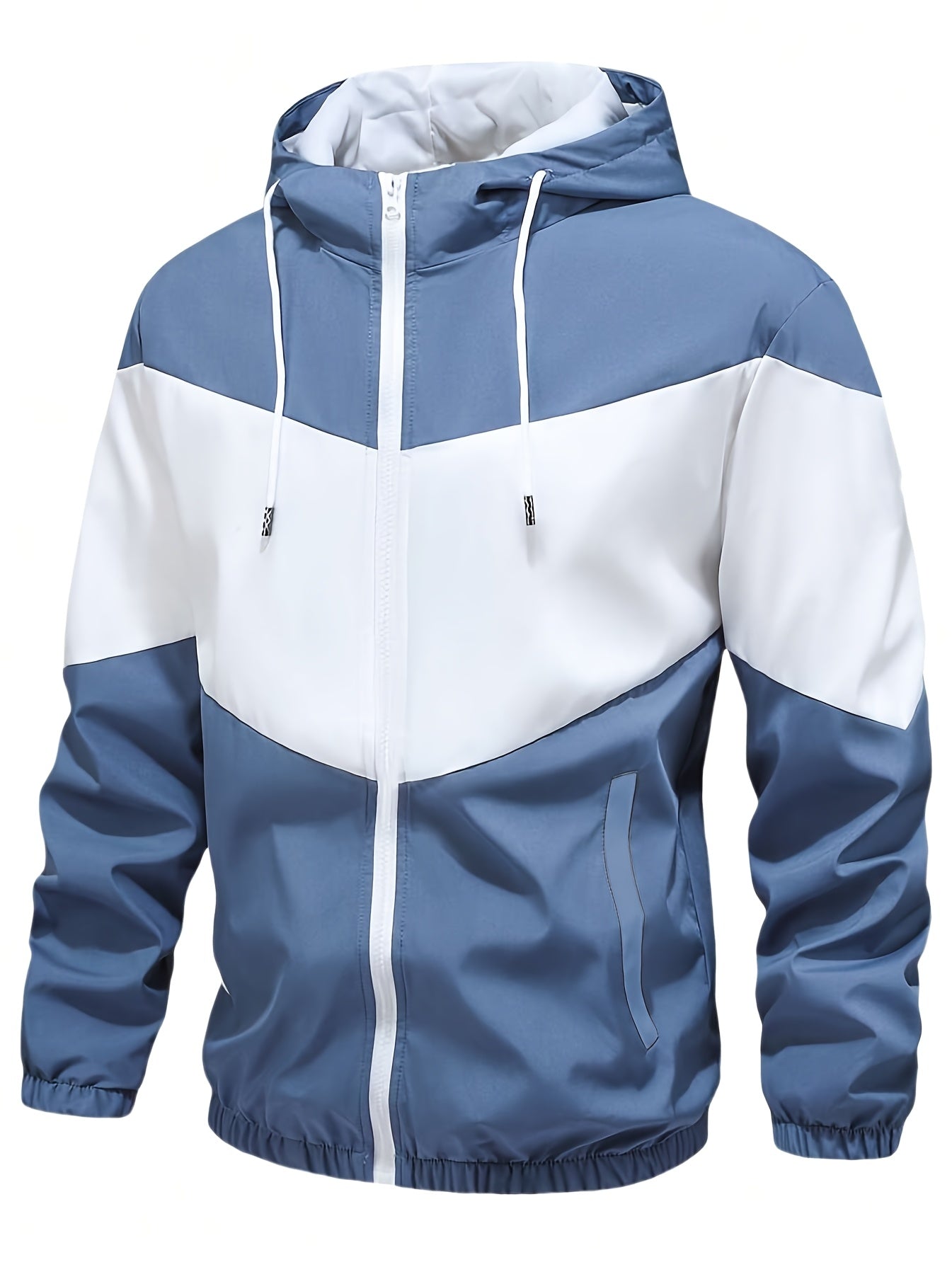 Men'S Casual 2pcs Sports Suit Unisex Couple All-Season Spring/Autumn Color Block Tracksuit with Hooded Cardigan, Zippered Jacket, Long Sleeve Coat, Joggers, Gym, Running, Outdoor Outfit, Elastic Pants, Hoodie, Top, Pants, Two