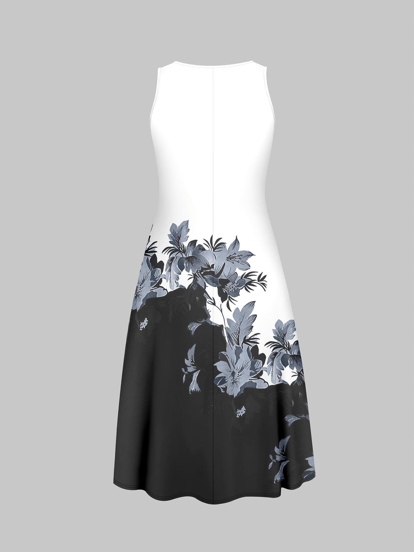 Fashion Women's solid color small cardigan and floral print patchwork dress two-piece set
