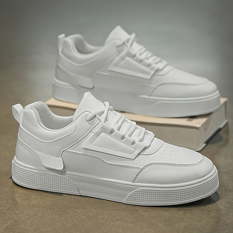 Men'S Stylish Low-Top Sneakers - Comfortable, Versatile Lace-Up with Durable PVC Sole, Ideal for Outdoor Activities, Casual Wear, and Skateboarding, Casual Footwear | Minimalist Design | Comfortable Footwear