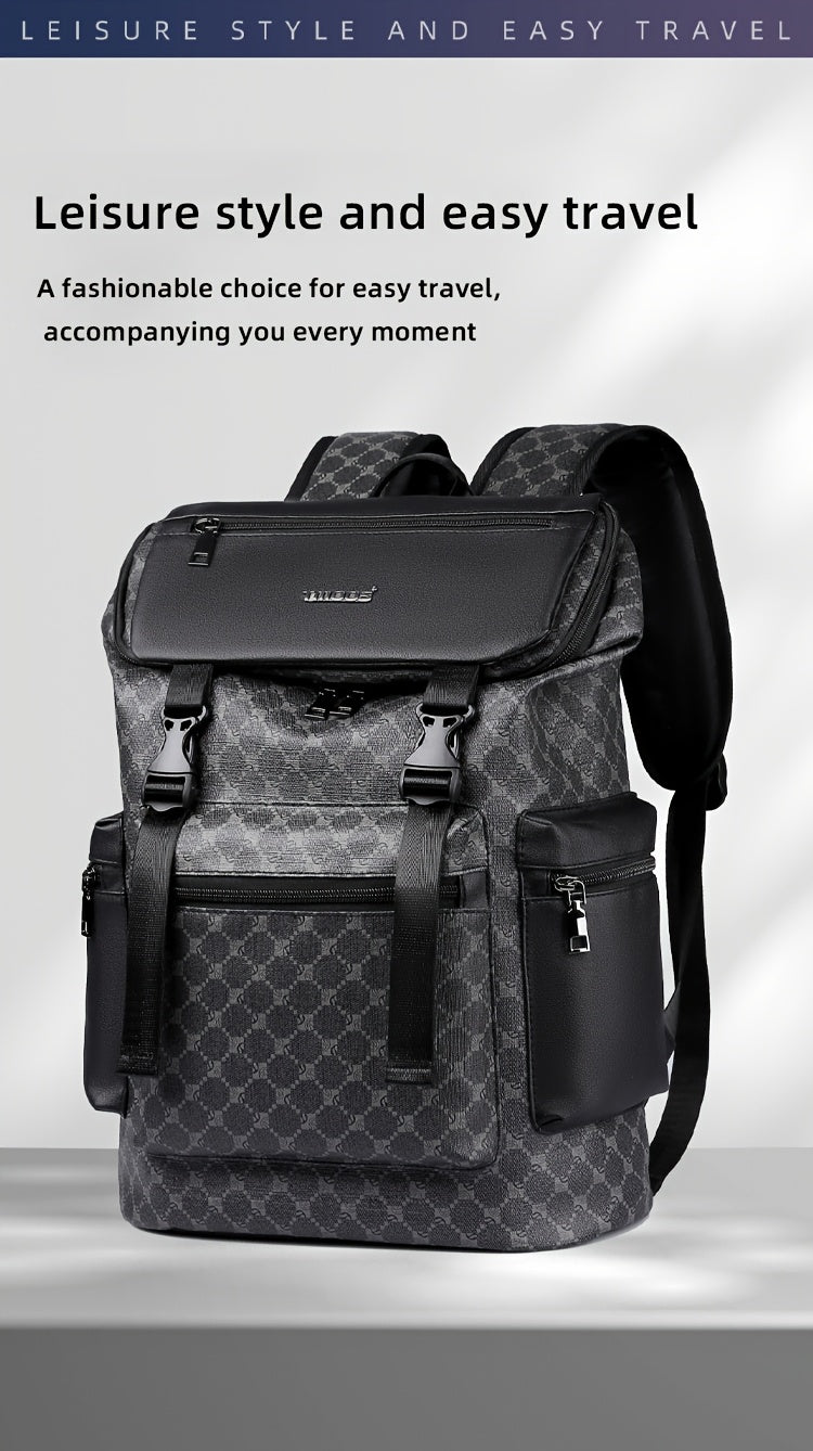Men'S Stylish Black Backpack with Shark Graphic - Lightweight, Large Capacity, Multi-Functional Shoulder Bag for Travel, Commuting, School - Durable PVC Material, Sports & Fitness Design, Backpack for Travel