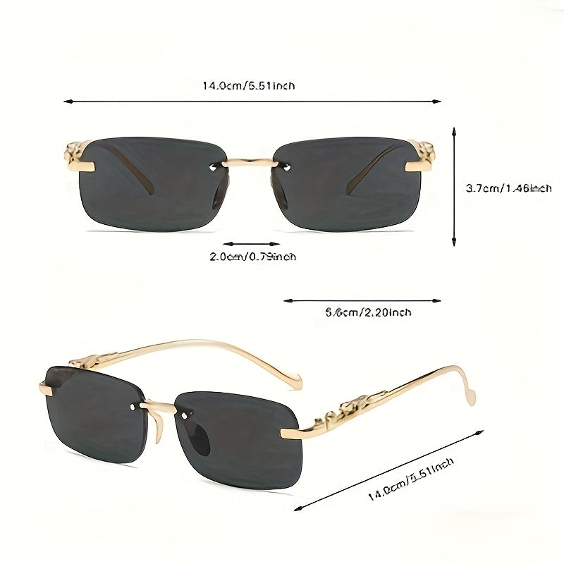 Perfectly stylish leopard-print frameless Men's and Women's glasses, ideal for holiday parties, trips, or as a festive gift, hunting eyewear