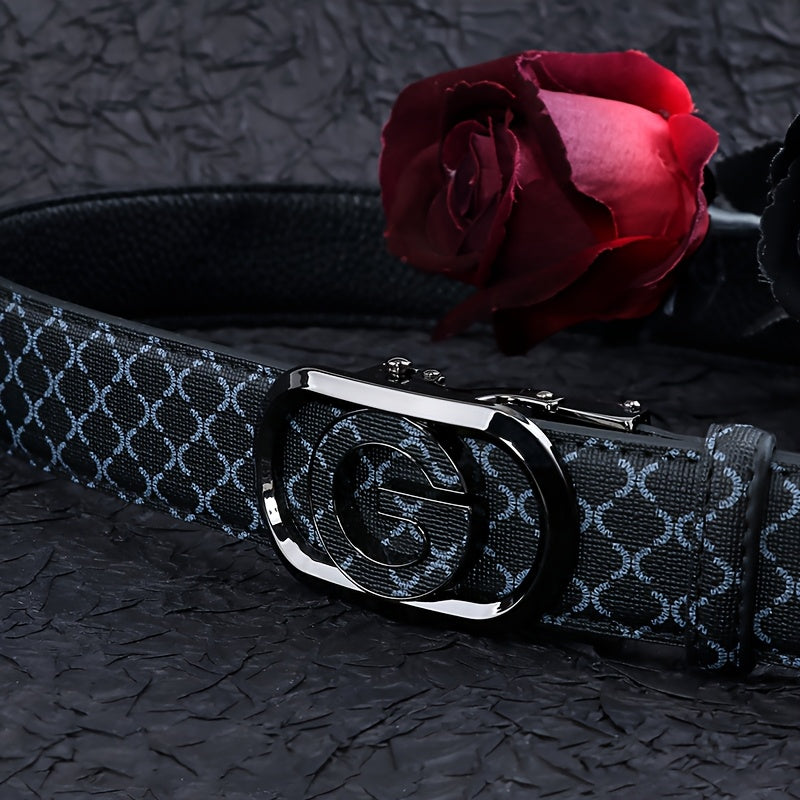 2025 New Automatic Buckle Belt, Versatile Business Casual Luxury Trendy Men's Leather Belt