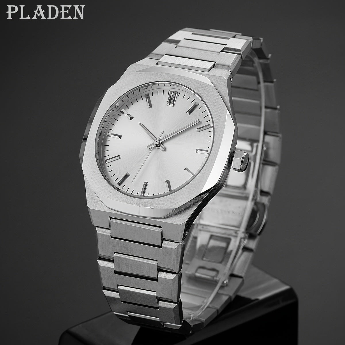 PLADEN Fashion Brand High-end Solid Stainless Steel Ultra-thin Simple Business Men'S Women'S Watch