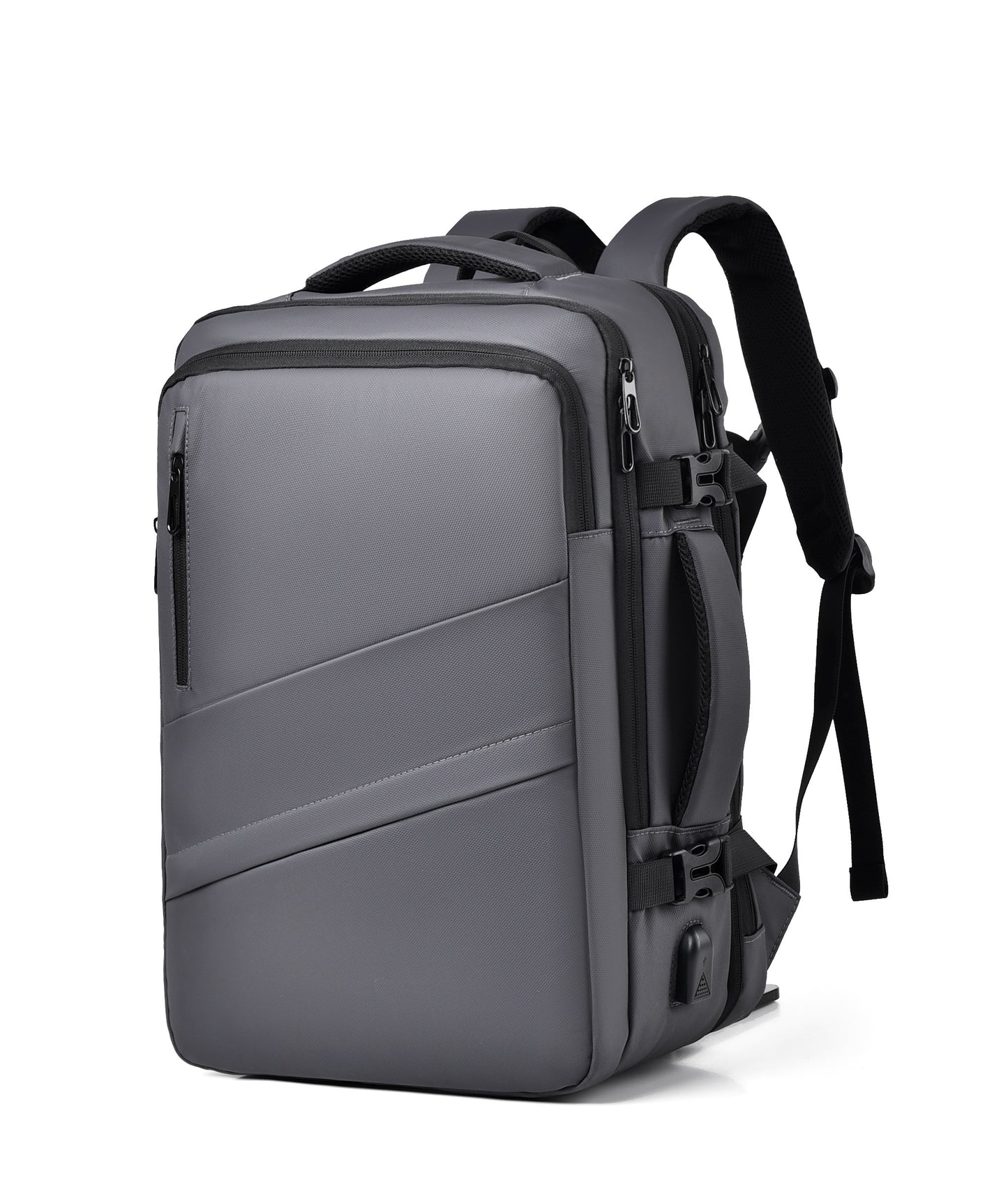 1pc HUABUPS Expandable Travel Backpack with USB Charging Port, 39.62 cm Laptop Backpack for Men & Women, High Quality Business Commuter Backpack with Multiple Compartments, Dilation Design & Padded Straps - Ideal Gift for Chr