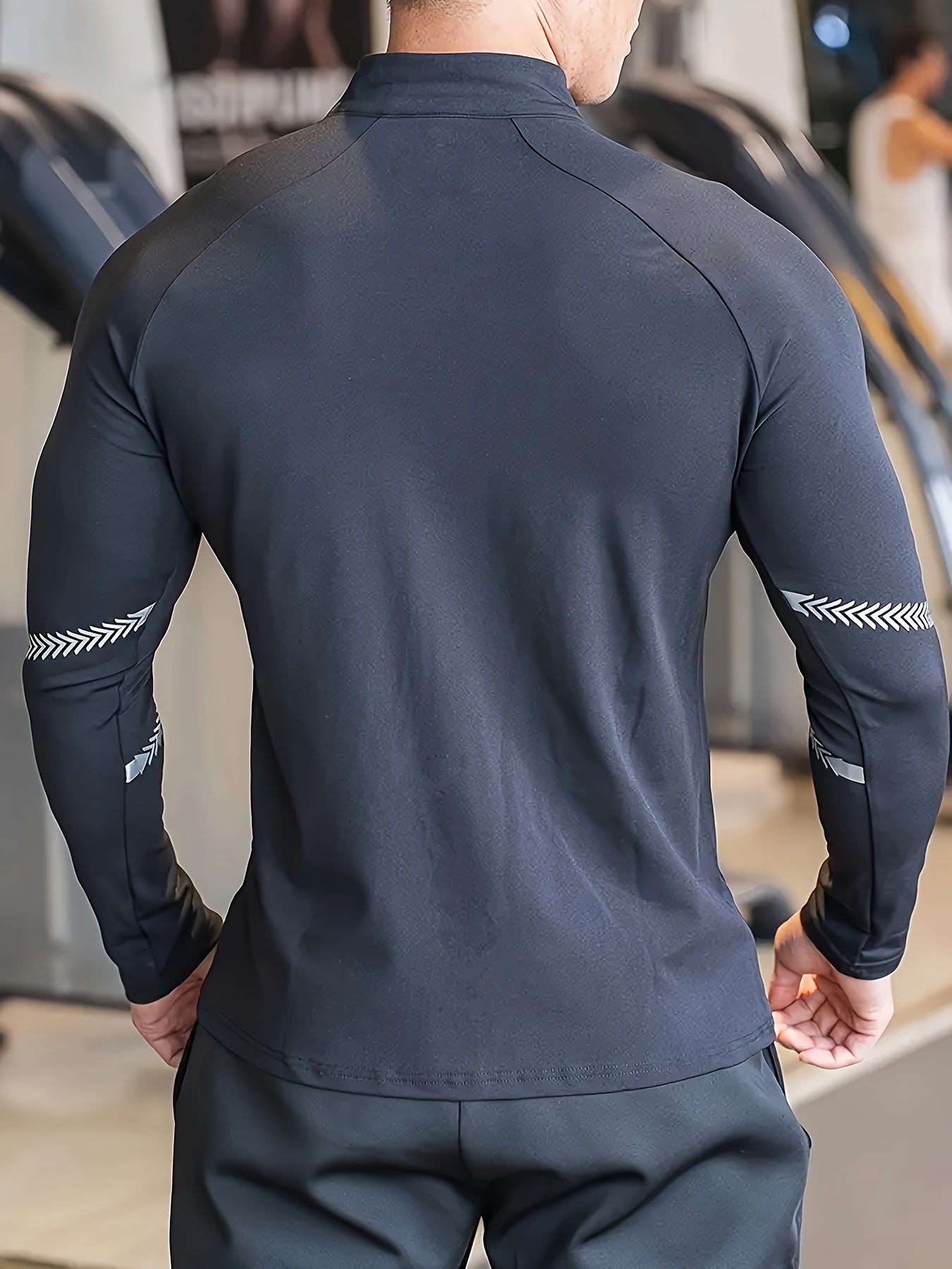 Men'S Ultra-Breathable UV Protection Long Sleeve Zip Neck Jacket, Quick-Dry Lightweight, for Intense Basketball, Cycling, Hiking & All-Outdoor Adventures