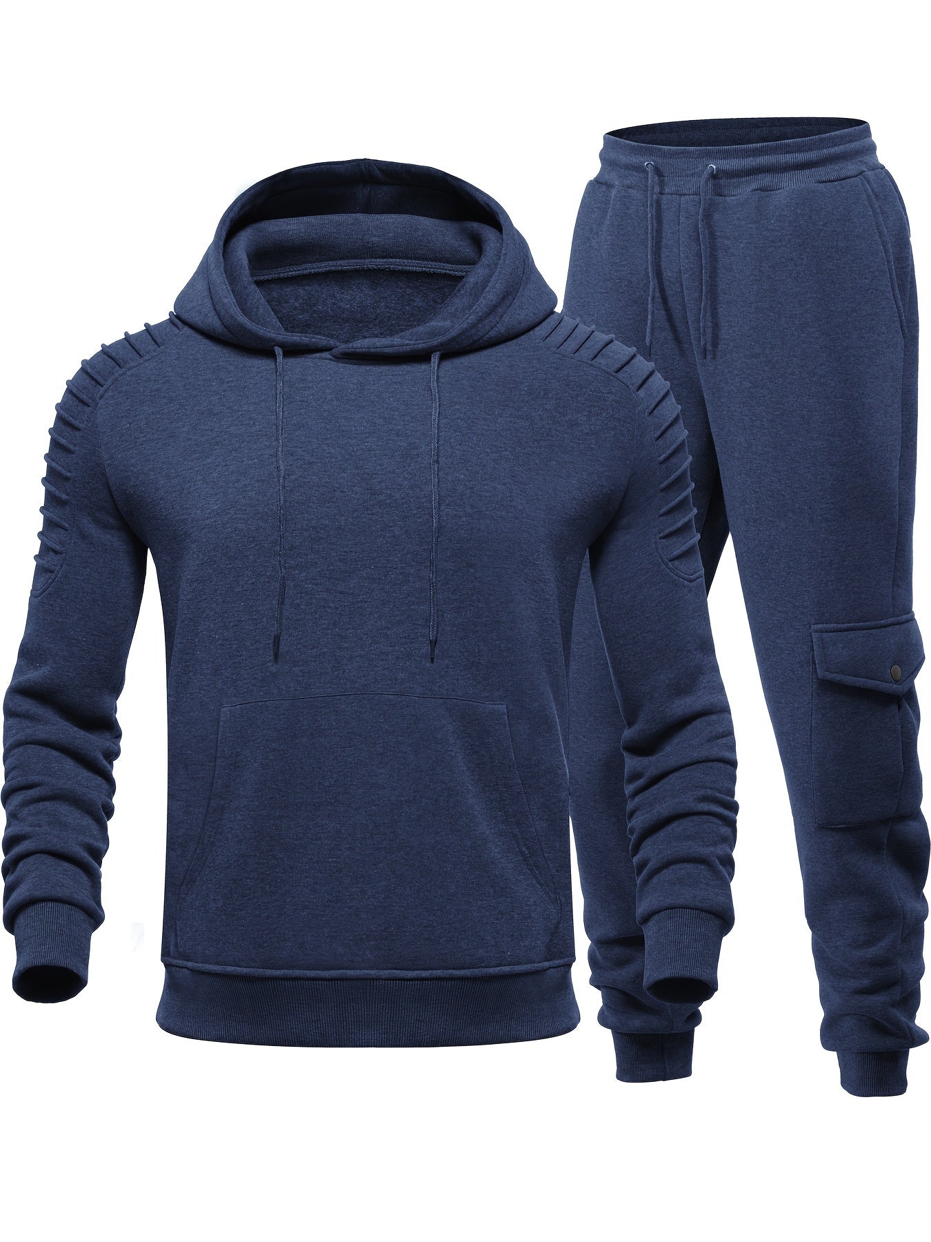 Men's Tracksuit 2 Piece Pullover Hoodie Sweatsuit Sets Casual Jogging Athletic Suits With Drawstring