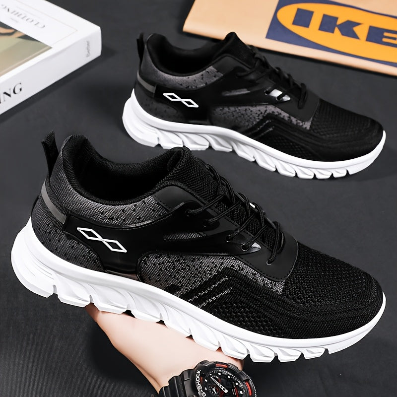 Men's Spring Collection Athletic Footwear - Breathable Mesh, Lace-Up, Fashionable for Outdoor Activities & Daily Use