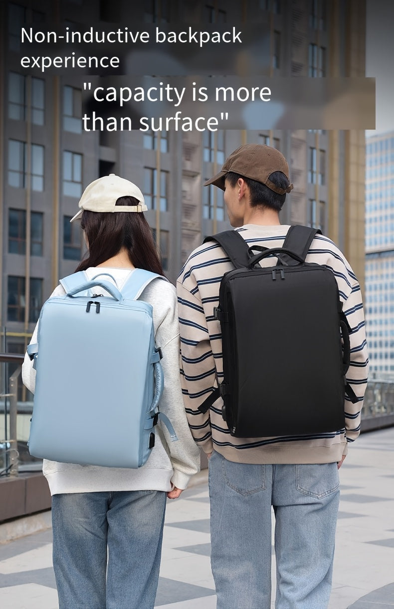 Men's Professional Laptop Backpack - Large Capacity Business Backpack with 39.62cm Laptop Compartment, Heavy-Duty Zipper Closure, Padded Shoulder Straps - Sleek Black Backpack for Office, Travel, Meetings - Durable Carry-On B