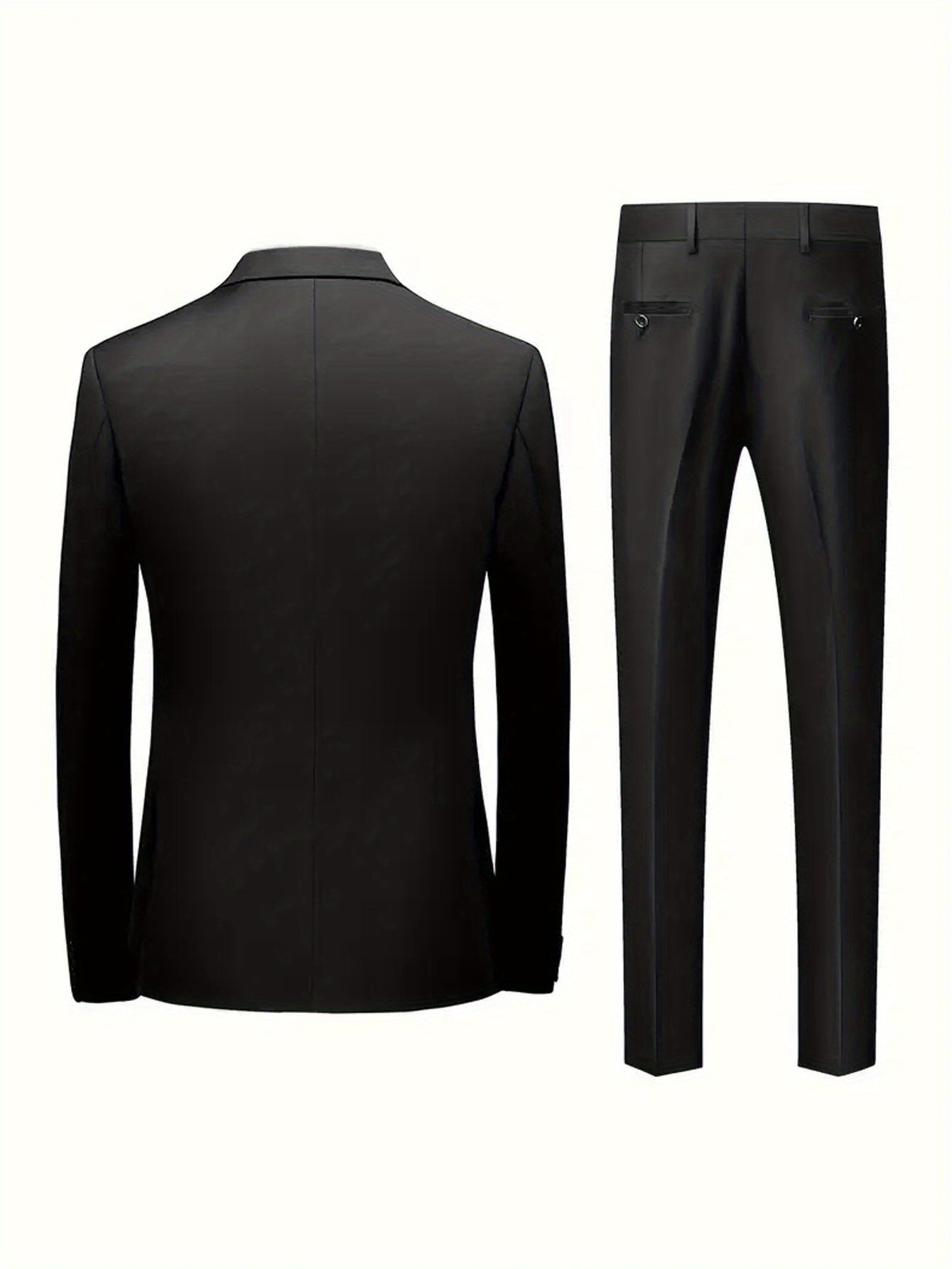 Men'S Formal Suit Set Featuring a Two-Button Lapel Jacket And Trousers. A Simple, Comfortable, And Classic Outfit for Adult Males, Suitable for Professional Office Wear, Elite Business Attire, High-End Casual Suits, And Profe