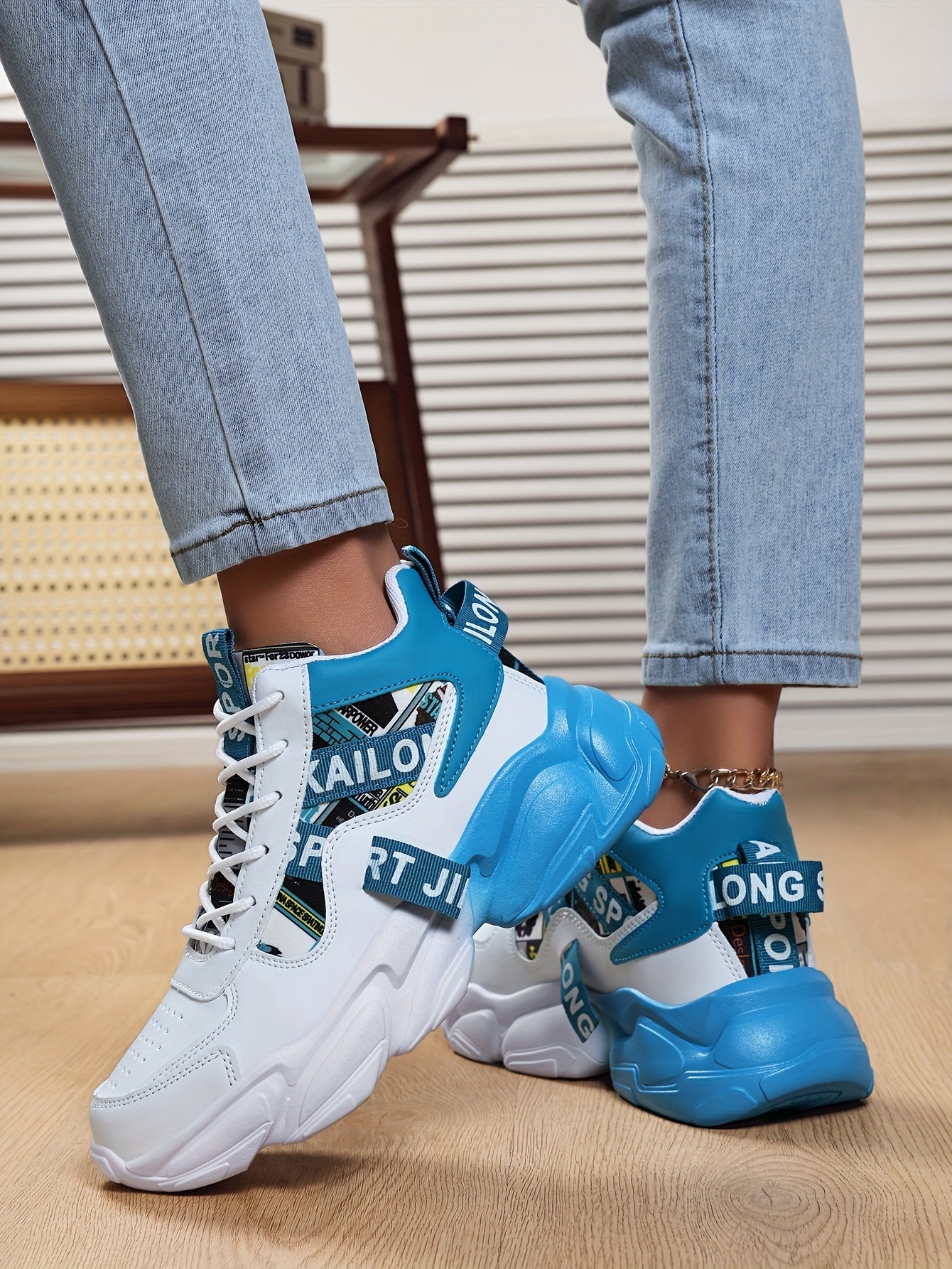 Women'S High-Top Plaid Skate Sneakers - Lightweight, Non-Slip, Shock-Absorbing Sneakers with EVA Sole, Synthetic Faux Leather Upper & Fabric Lining for All-Season Sports and Casual Wear, Casual Sneakers | Stylish Lace-Up Shoe