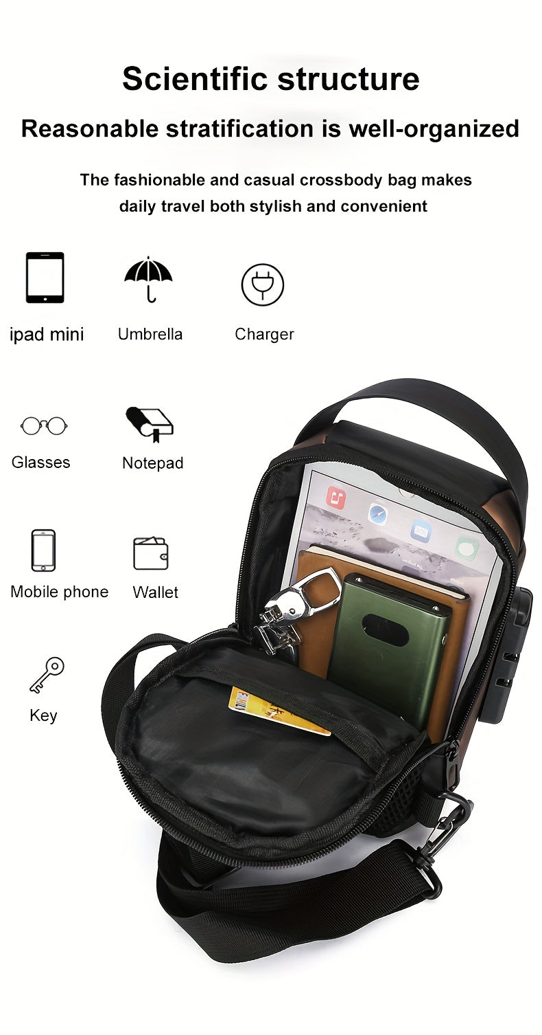 Men's Fashion Chest Bag, Women's Stylish Chest Bag, New Men's Shoulder Crossbody Bag, Trendy Casual Front Sling Bag, Unisex Anti-Theft Multifunctional Lightweight Shopping Tote