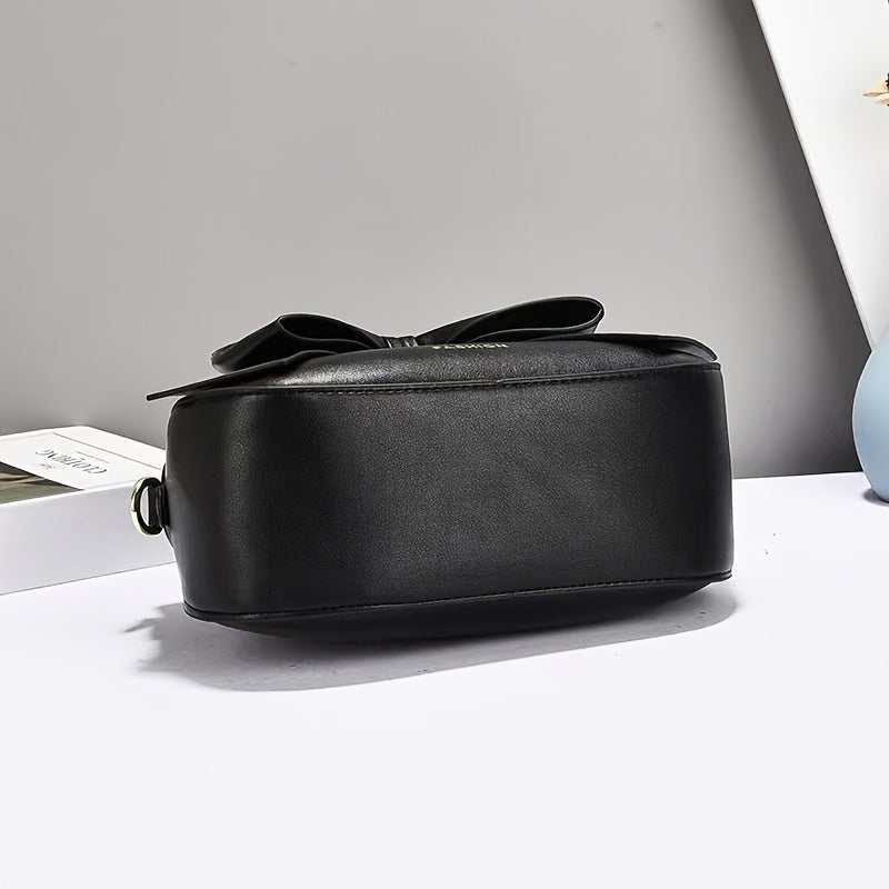 Large Capacity Practical Crossbody Women'S Bag 2025 New Commuting Versatile Cute Elegant Bow Design Fashionable Lightweight Fresh Street Outing Essential Shoulder Bag