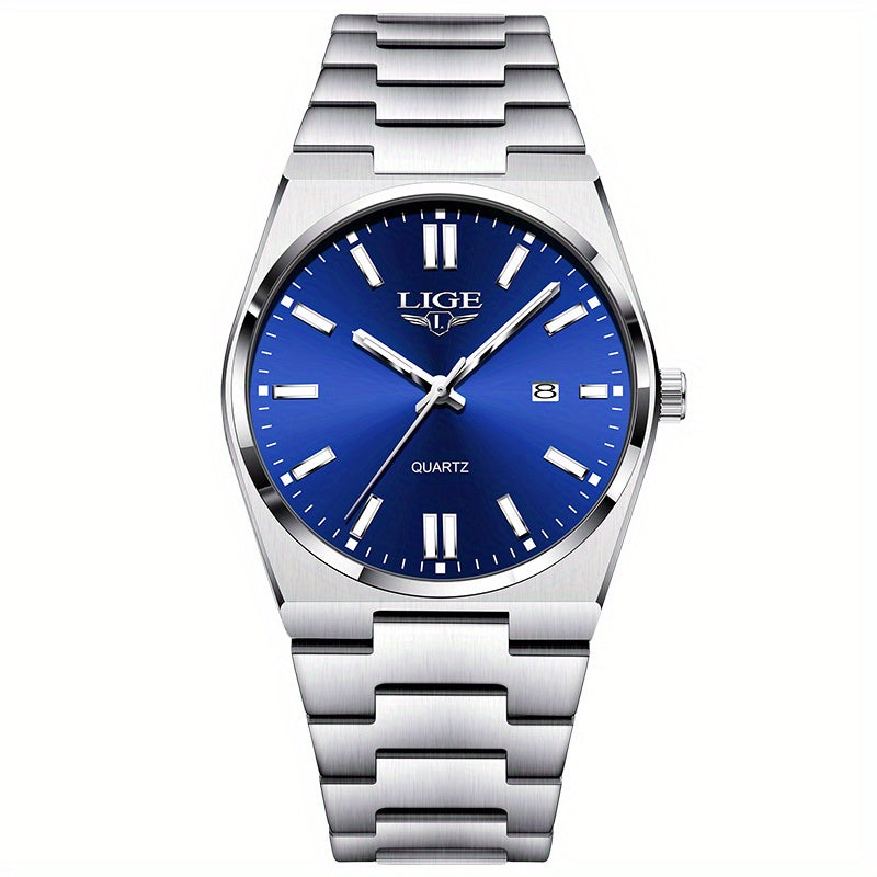 LIGE Stylish Vintage Design Women'S Quartz Timepiece Classic Date Quartz Watch for Men with Luminous Features