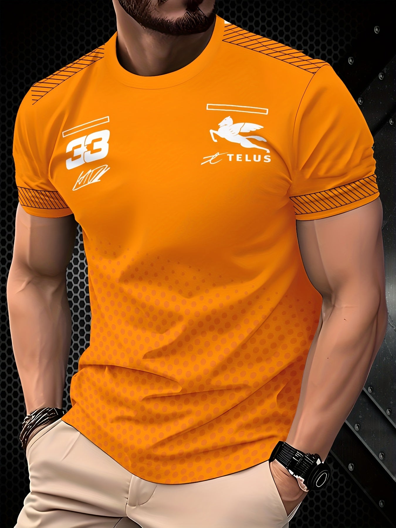 Men's Casual Breathable T-Shirt - Moisture-Wicking Lightweight Fabric, Regular Fit Round Neck, Solid Color for Outdoor & Casual Attire, Machine Washable, T-shirt Stylish, Vibrant Graphic Tee, Leisure Outfit, Classic Design, D