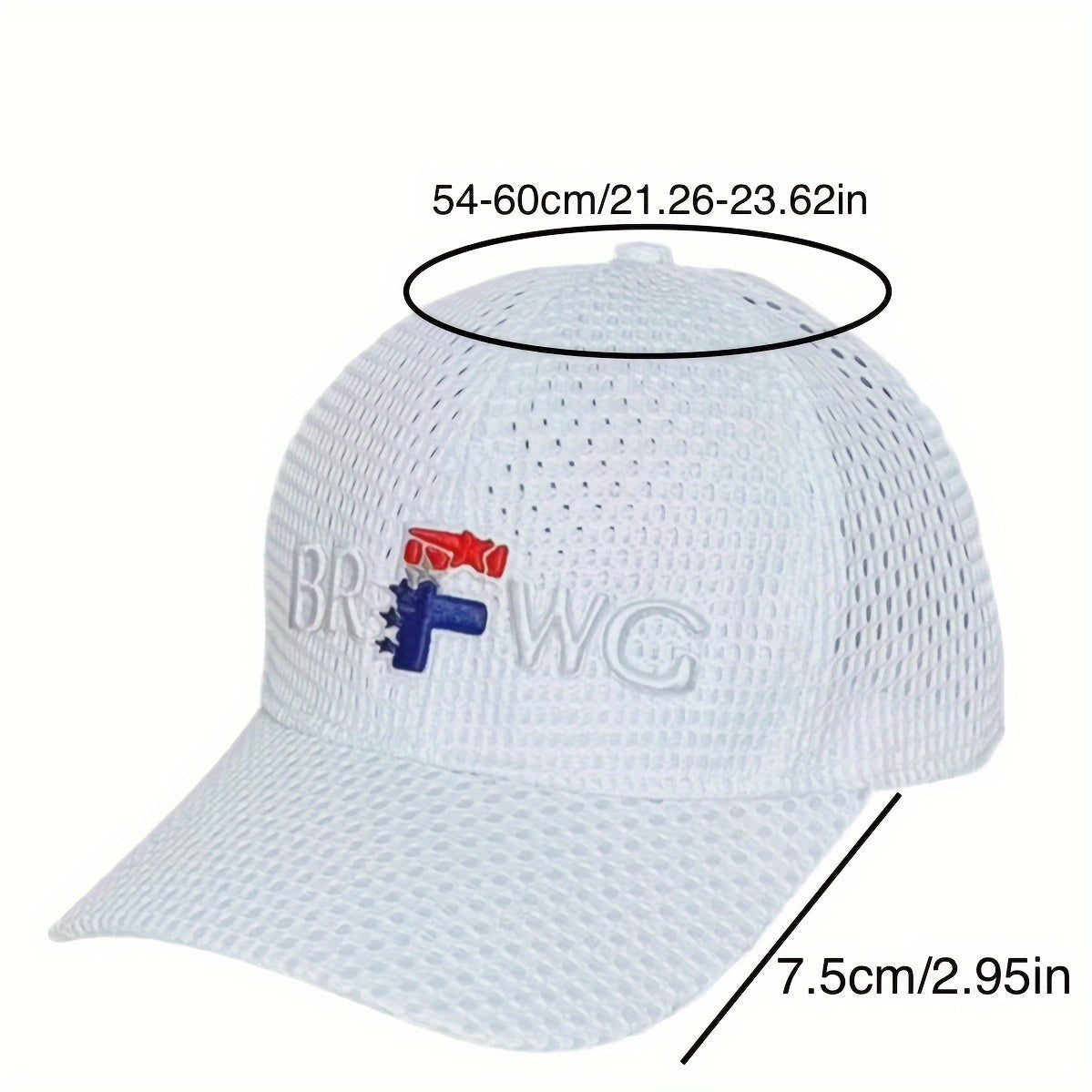 Breathable Mesh Baseball Cap Unisex Embroidered Letter Casual Style Polyester Hat Lightweight Solid Color Adjustable Sun Cap for Outdoor