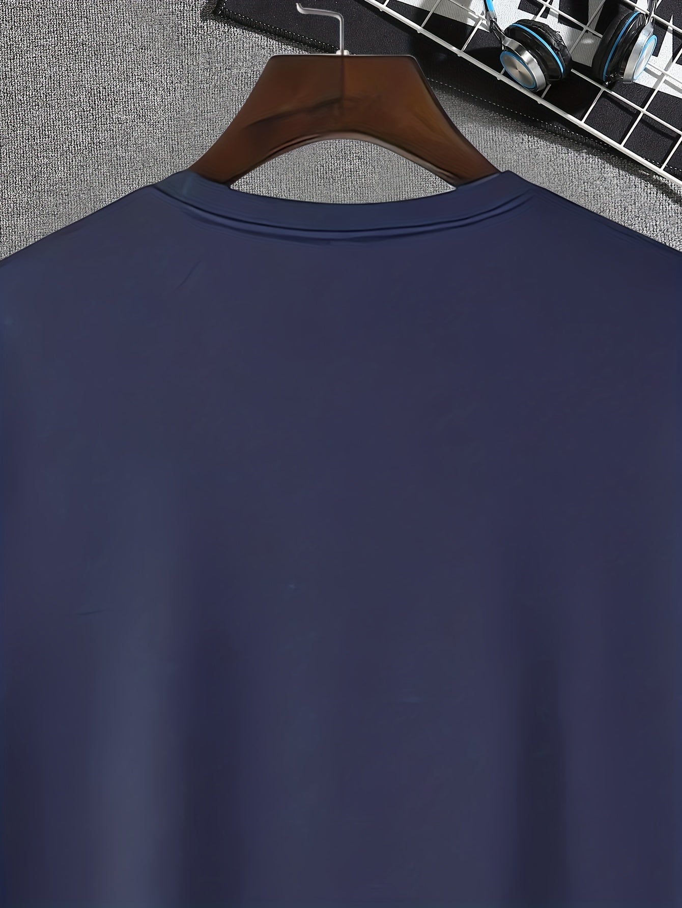 New Summer Round Collared Short Cuff T Dress for Men's Wear with Free Print
