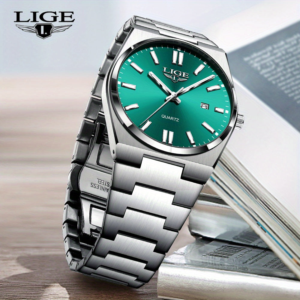 LIGE Stylish Vintage Design Women'S Quartz Timepiece Classic Date Quartz Watch for Men with Luminous Features