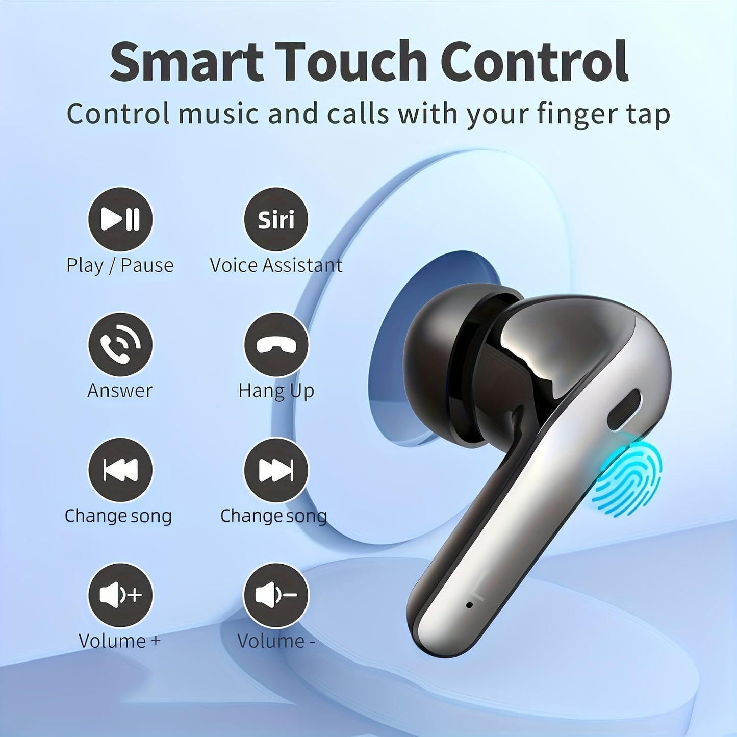 LIFEBEE New Wireless 5.3 Earbuds for Running Sports, Mini Wireless Earphones Stereo Headphones with Dual-LED Display, Wireless Headset Built-in Microphone