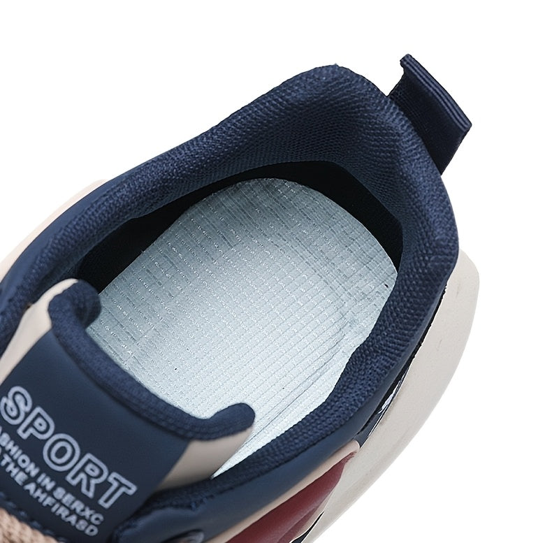 Men's Breathable Casual Sneakers - Trendy Dad Shoes with Thick Sole, Lace-Up, Mid-Top Design for Running & Fashion