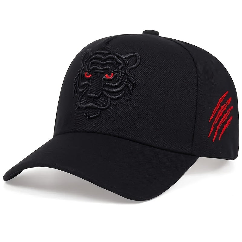 Valentine'S Day New Tiger Embroidered Baseball Cap Summer Recreational Trucker Cap