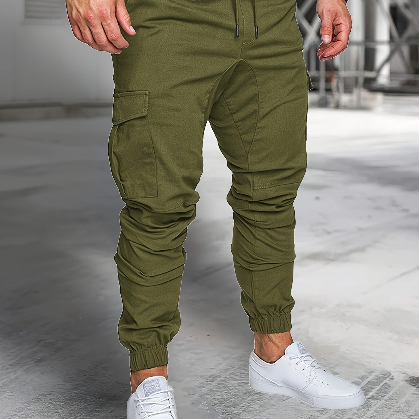 Men's Cargo Pants Outdoor Hiking Multi-Pocket Utility Long Trousers, Casual Style, For All Seasons