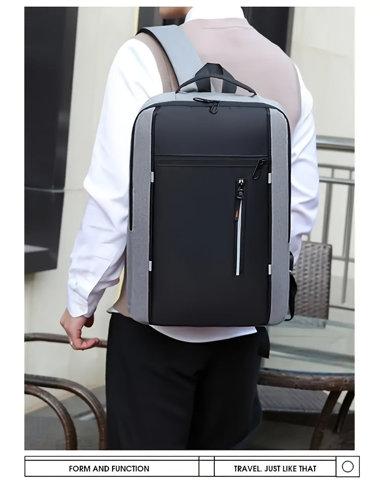 INNBagOther Stylish Unisex Business Backpack - Large Capacity, Multi-Compartment, Adjustable Straps, Durable for Travel, Commuting & Outdoor Adventures, Blac