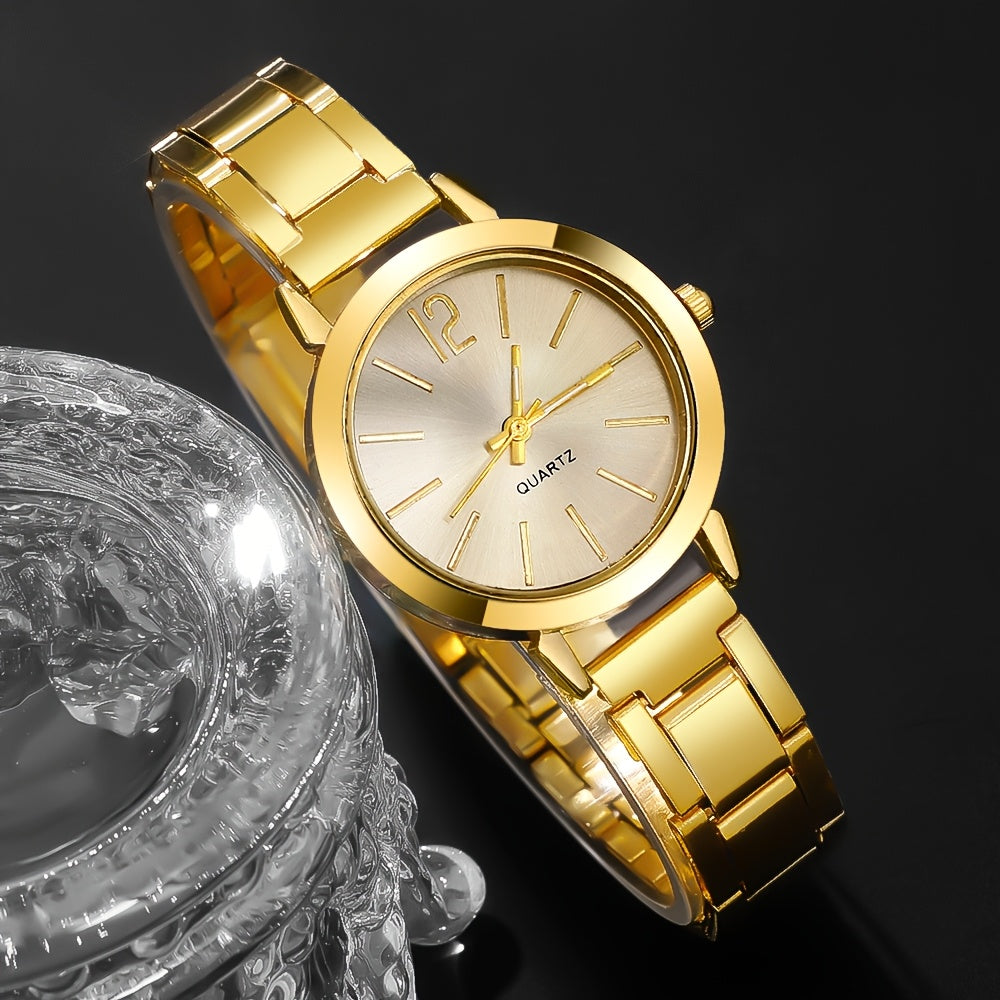 1pc Women's Fashionable Elegant Quartz Watch, Suitable for All Occasions: Mother's Day, Valentine's Day, Back-to- Season, Halloween, Christmas, Ramadan Gift (Box Not Included)