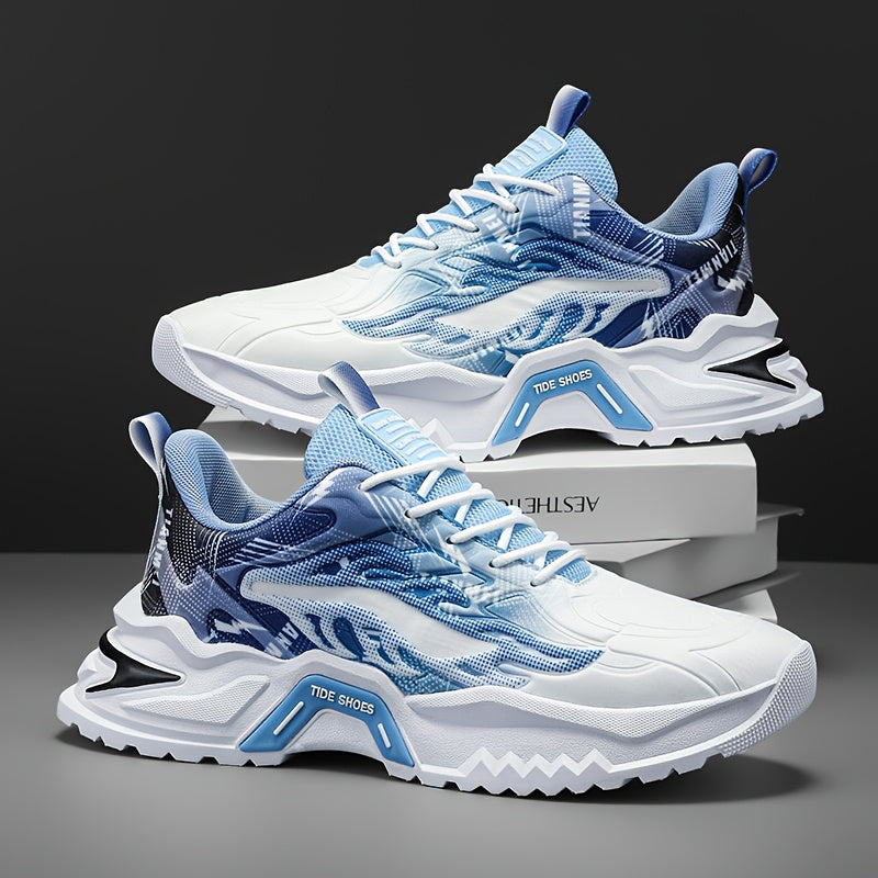 Men's Low-Top Skate Shoes - Breathable PU/Fabric Upper, EVA Cushioned Insole & Durable PVC Sole - Lace-Up Design with Letter Print/Stripes/Solid Colors for Urban Streetwear & Casual Wear