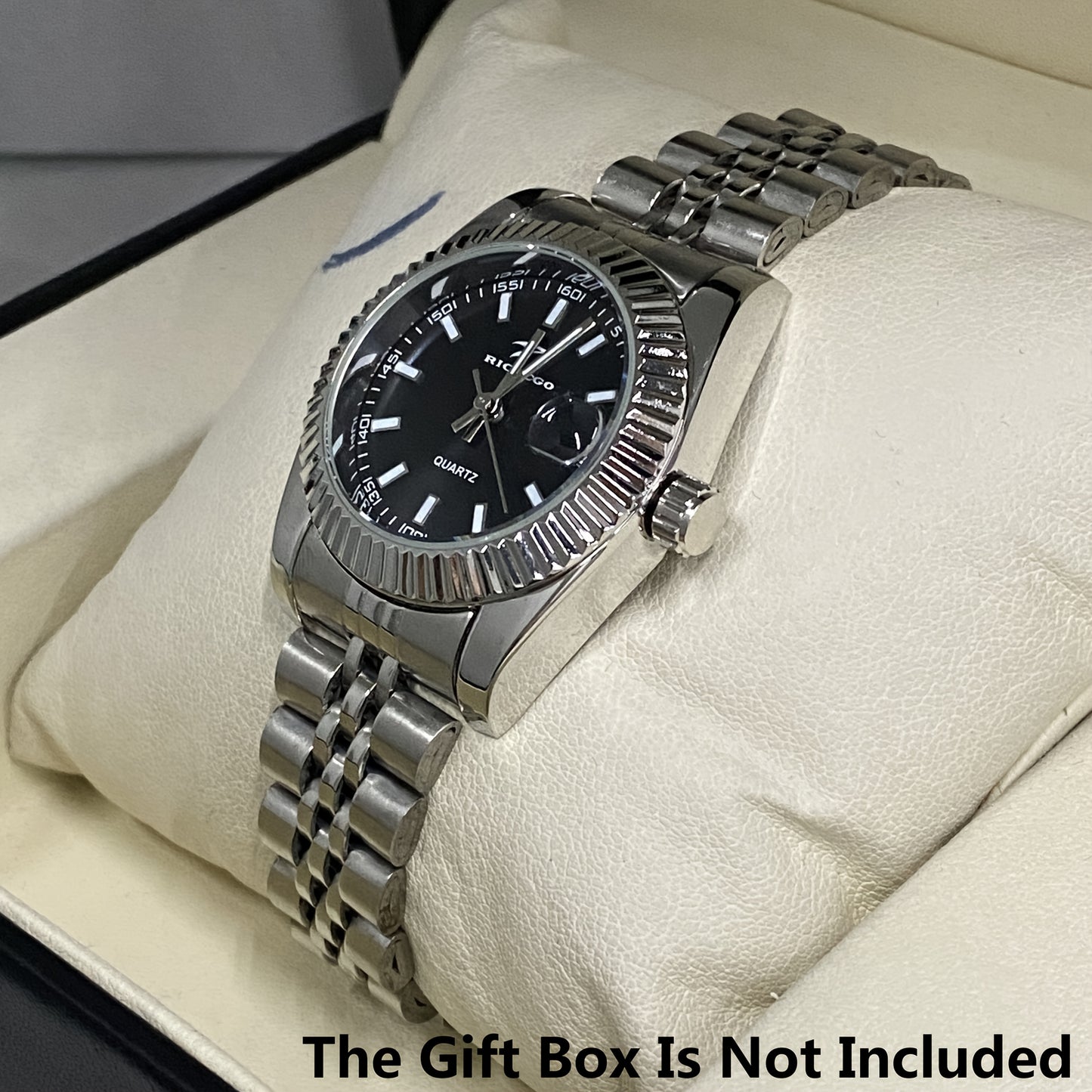 Elegant Women'S Stainless Steel Quartz Watch with Colorful Dial, Alloy Case, and Stainless Steel Strap - Calendar Function, Ideal Gift, Gift Watch|Elegant Timepiece|Hinged Watch Movement