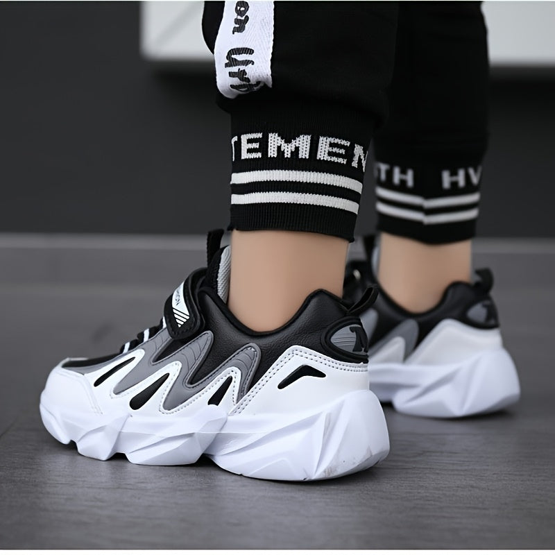 2025 New Boys' Sneakers - Breathable Quick-Dry Synthetic, Durable Low-Top Lace-Up Shoes with Closure, Stylish Striped Design for Outdoor, Running & Casual Wear, All-Season Comfort, Shoes for Girls, Running Footwear, Modern Sn
