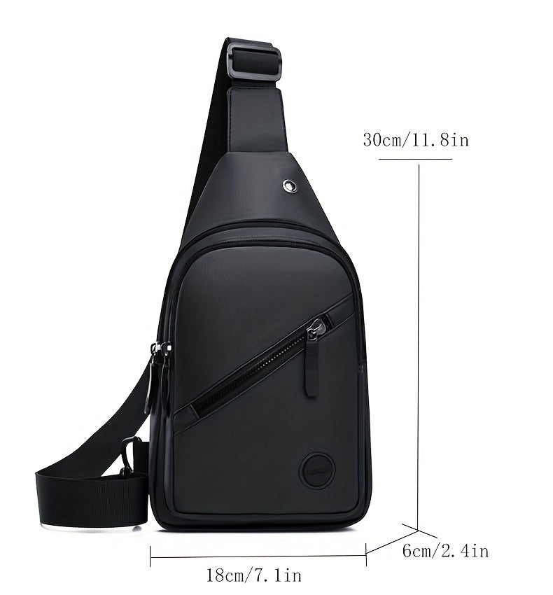 Stylish Men's Chest Bag Multifunctional Student Crossbody Bag Daily Commuting Trendy Versatile Shoulder Bag Outdoor Sports Bag Riding Small Backpack