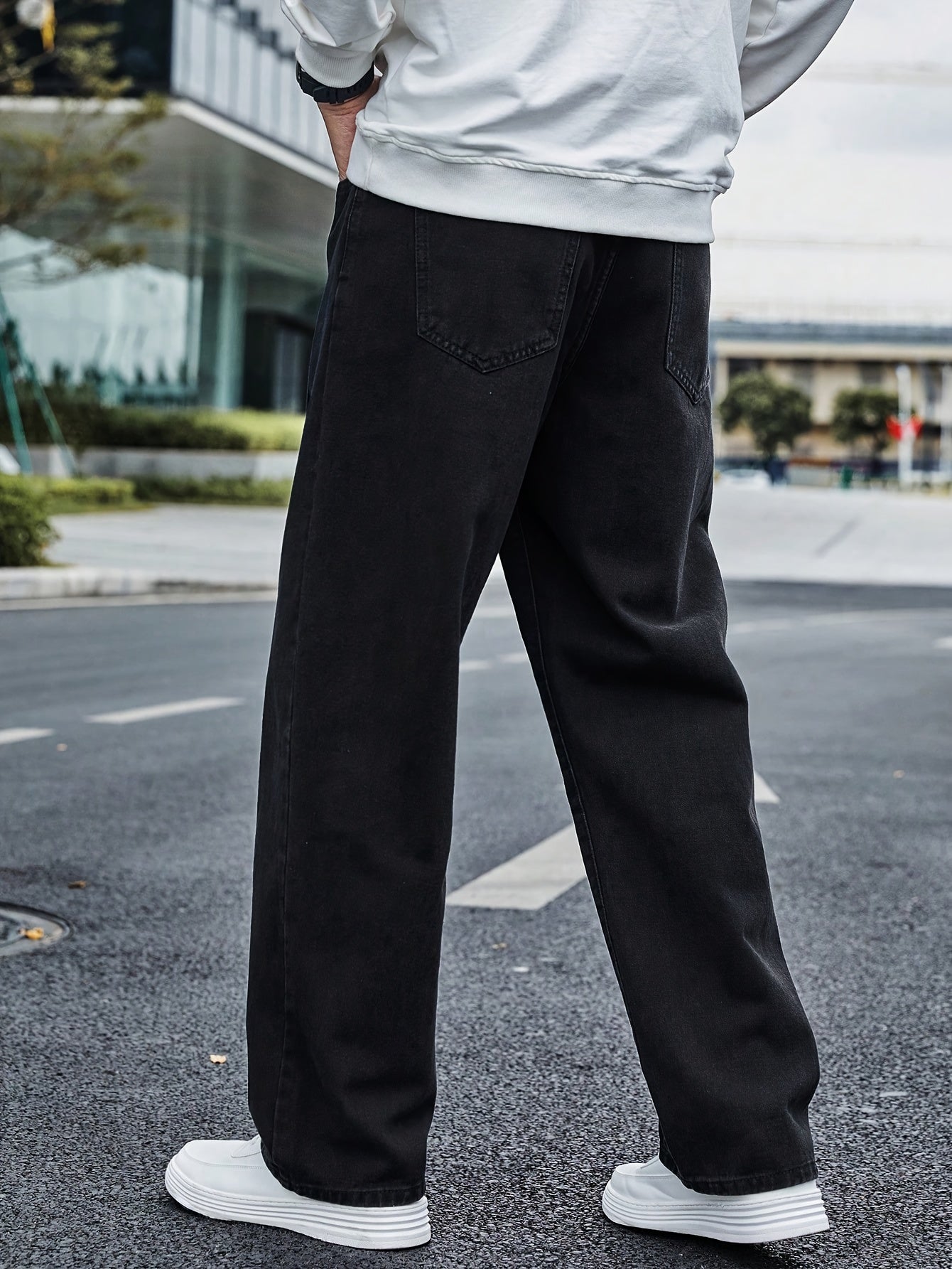 American Retro Trendy Straight Loose Long Trousers with Design Sense