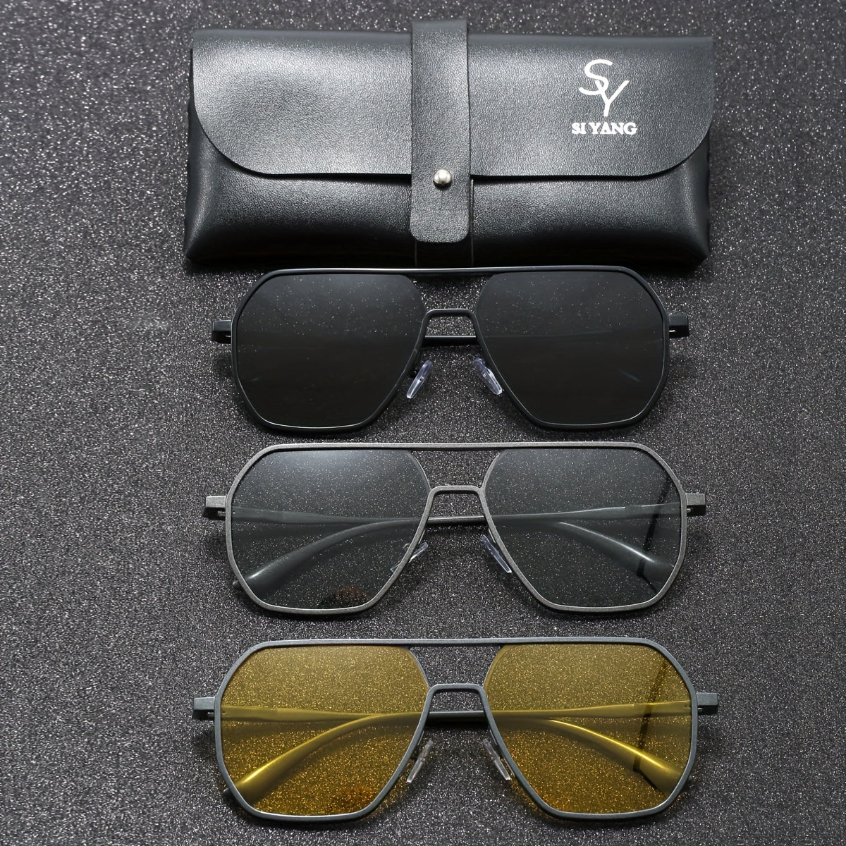 SIYANG Brand Men's Toad Classic Casual Glasses Color Changing Glasses - Day and Night Glasses - Suitable for Gift Giving with Exquisite Packaging, Eyeglass Case and Cloth