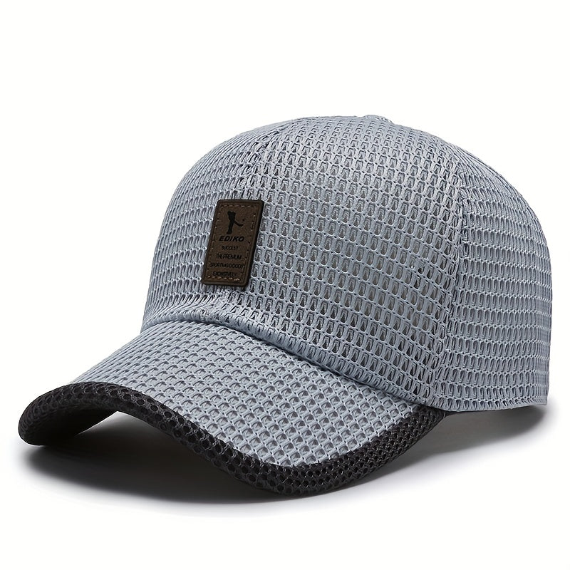 Breathable Mesh Baseball Cap for Men & Women - Adjustable Snapback, Large Eyelet Design for Sun & Fish Protection, Ideal for Outdoor Activities, Casual Wear Cap|Breathable Mesh Cap|Wide Brim Ha