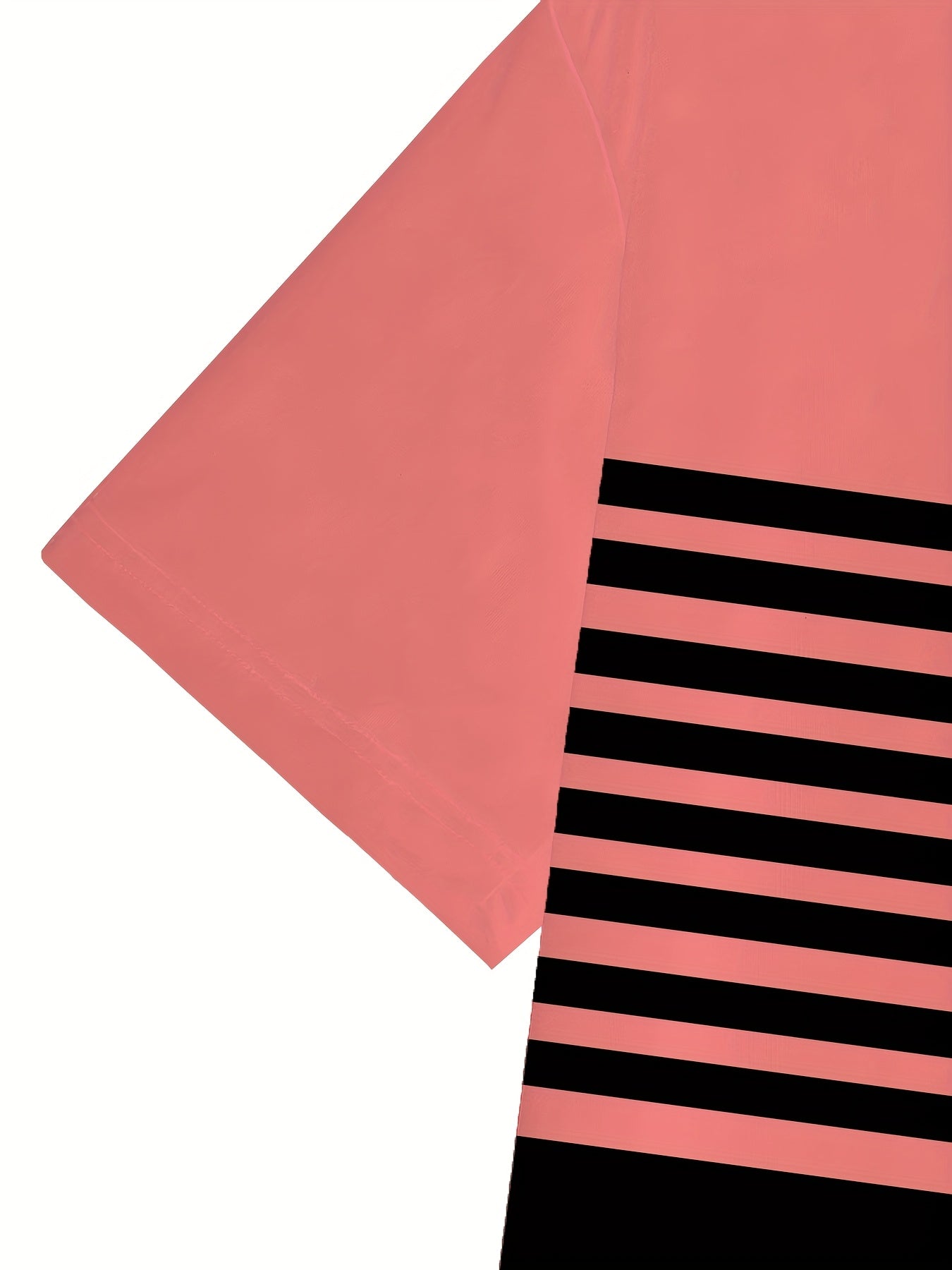 Stylish Men'S Top, a Short-Sleeve T-Shirt with Vibrant 3D Print Striped Patchwork And a Round Neck, Perfect for Summer Street Fashion And Casual Sports.