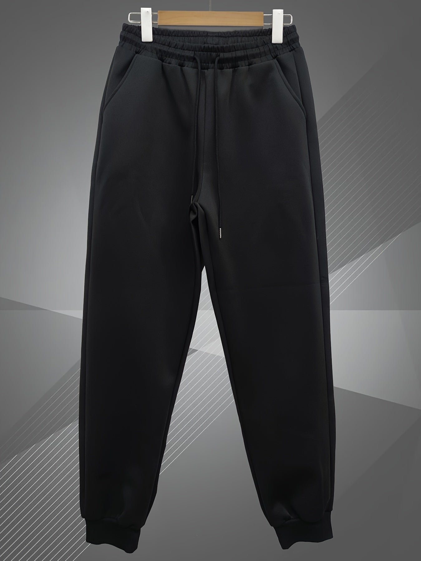 2pcs Men's Classic Bomber Jacket & Jogging Pants Set - Sleek Black with Letter Embroidery, Elastic Cuffs & Waistband, Durable Polyester, Perfect for Outdoor Activities & Casual Wear, Jogging Suits