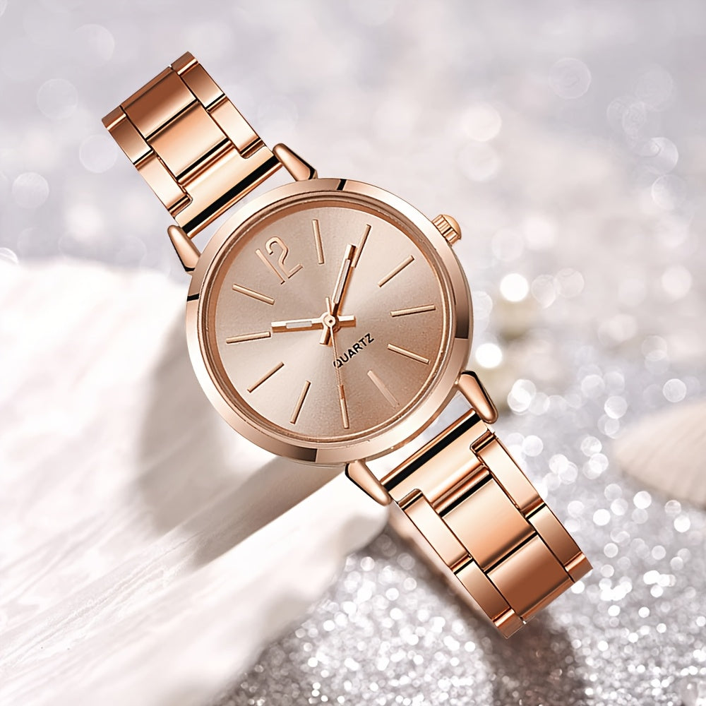 1pc Women's Fashionable Elegant Quartz Watch, Suitable for All Occasions: Mother's Day, Valentine's Day, Back-to- Season, Halloween, Christmas, Ramadan Gift (Box Not Included)