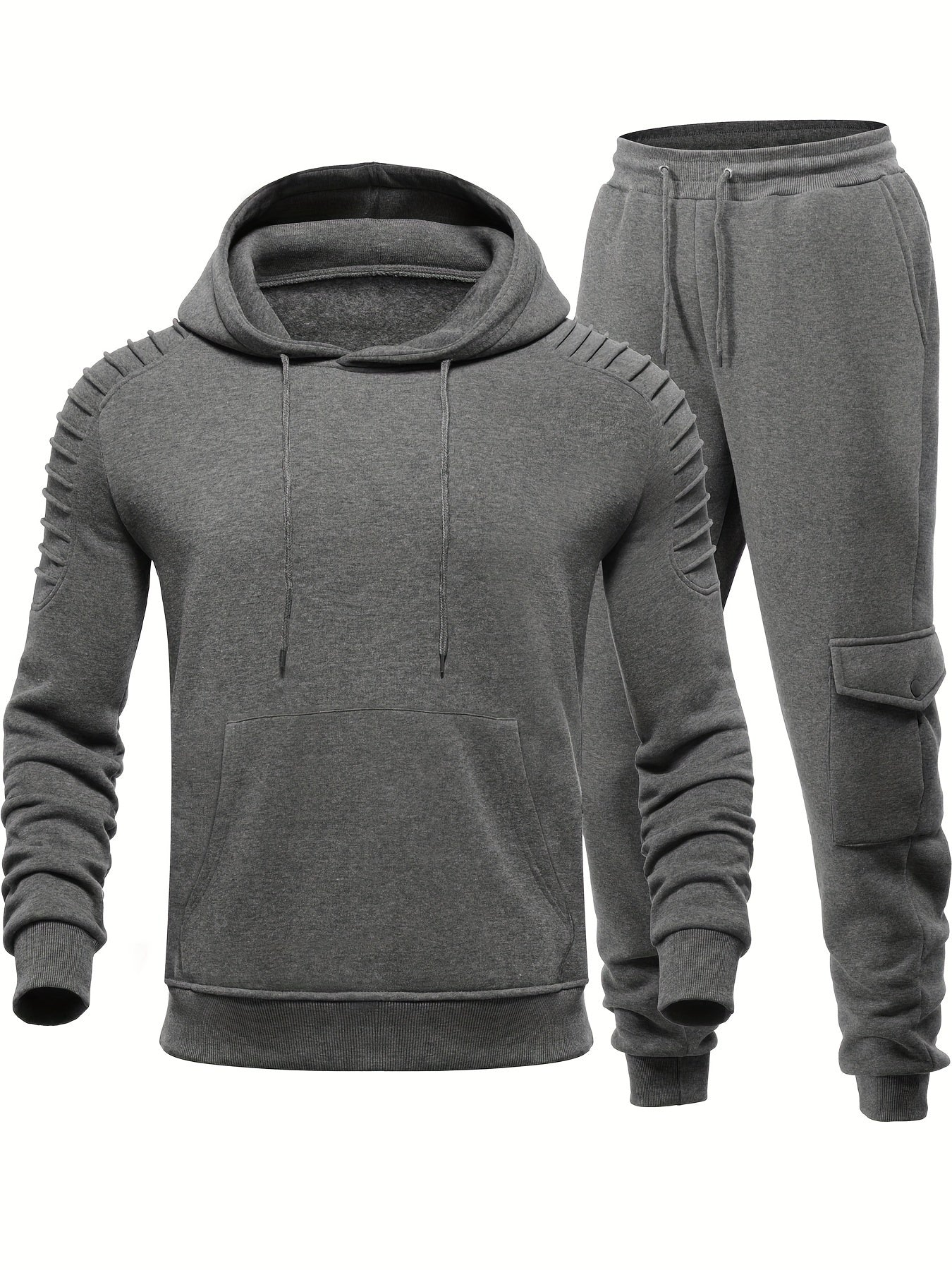Men's Tracksuit 2 Piece Pullover Hoodie Sweatsuit Sets Casual Jogging Athletic Suits With Drawstring