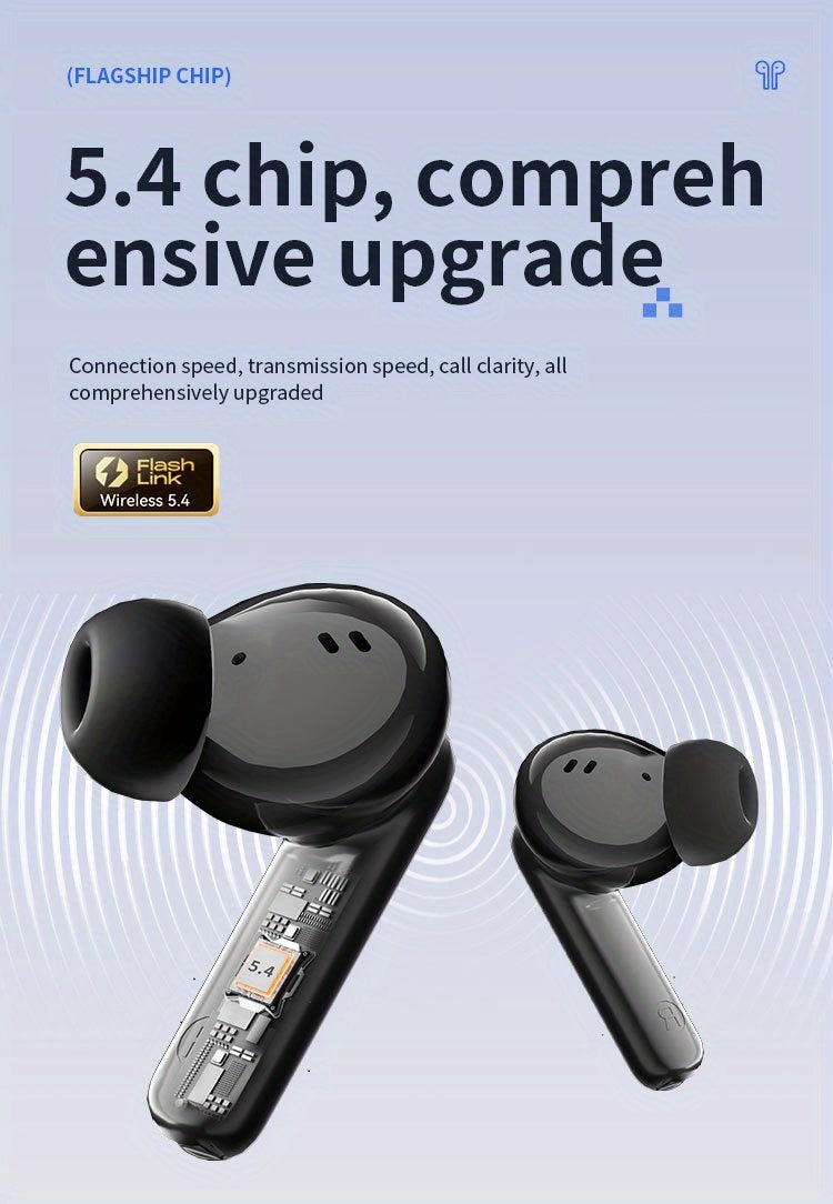ACER HiFi բարձր թույլտվությամբ ստերեո ձայնային TWS անլար ականջակալներ՝ զանգերի աղմուկի չեղարկմամբ, երկար սպասման ժամանակ, երկմիջուկ 5.4 անլար չիպ, HIFI կարգի ստերեո ձայն, թեթև հպումային դիզայն, նորաձև դիզայն, հարմարավետ