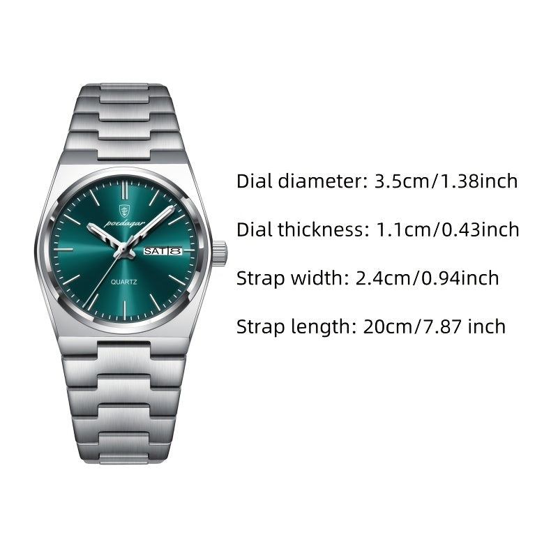 Brand Luxury Women's Business Watch Fashion Double Calendar Quartz Watch, Women's Gift Holiday Gift