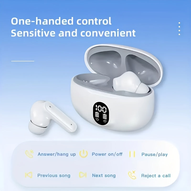 2025 New Model of Wireless Earphones with LED Battery Display, Long-Lasting Battery Life, and High-Fidelity Sound Quality That Feels Like a Music Feast. They Provide a Comfortable and Stylish Earbud Experience, Available in T